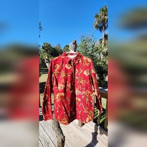 Button Down Velvet Shirt  100% Cotton